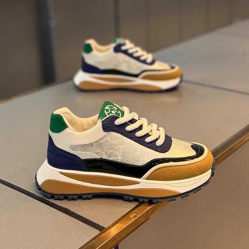 Chaussures rétro Daddy Shoes pour homme, semelle épaisse et résistante à l'usure