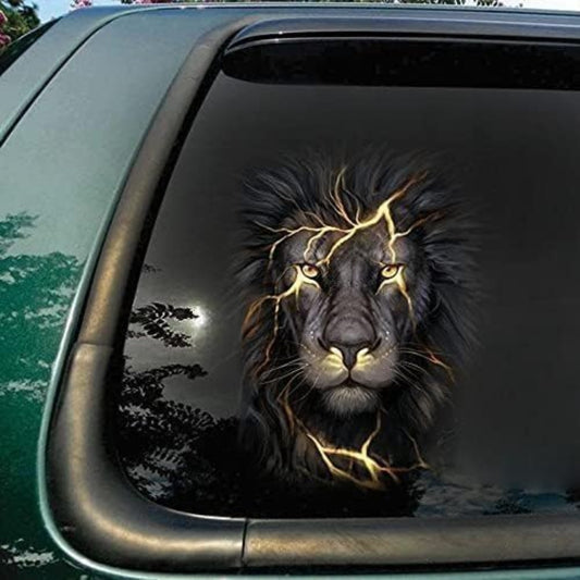 Autocollant de haute qualité pour vitre de voiture représentant un lion