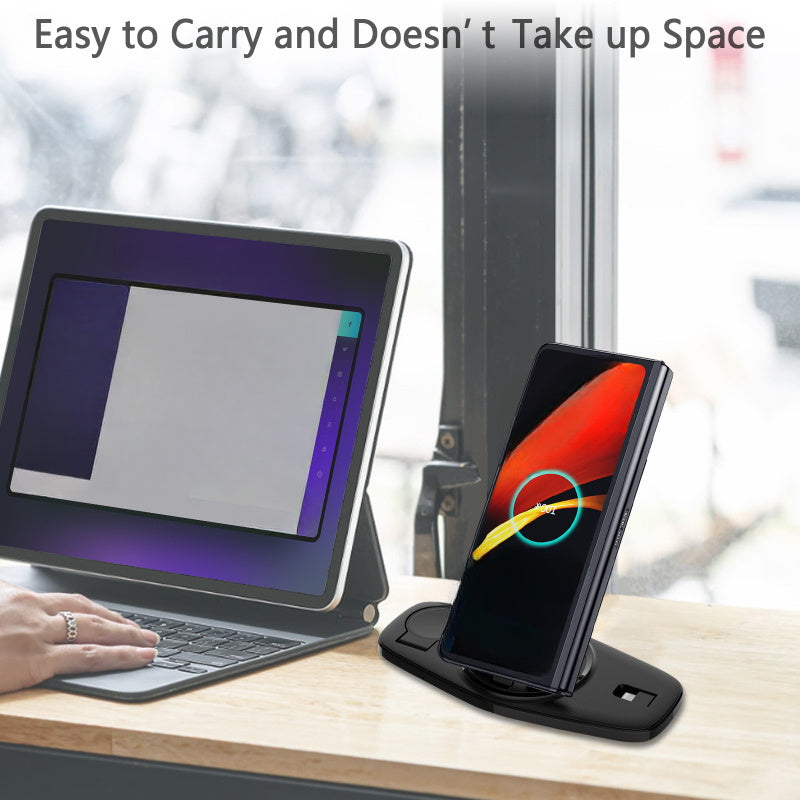 Station de charge pliable et portable pour téléphones mobiles, compatible avec tous les appareils USB-C