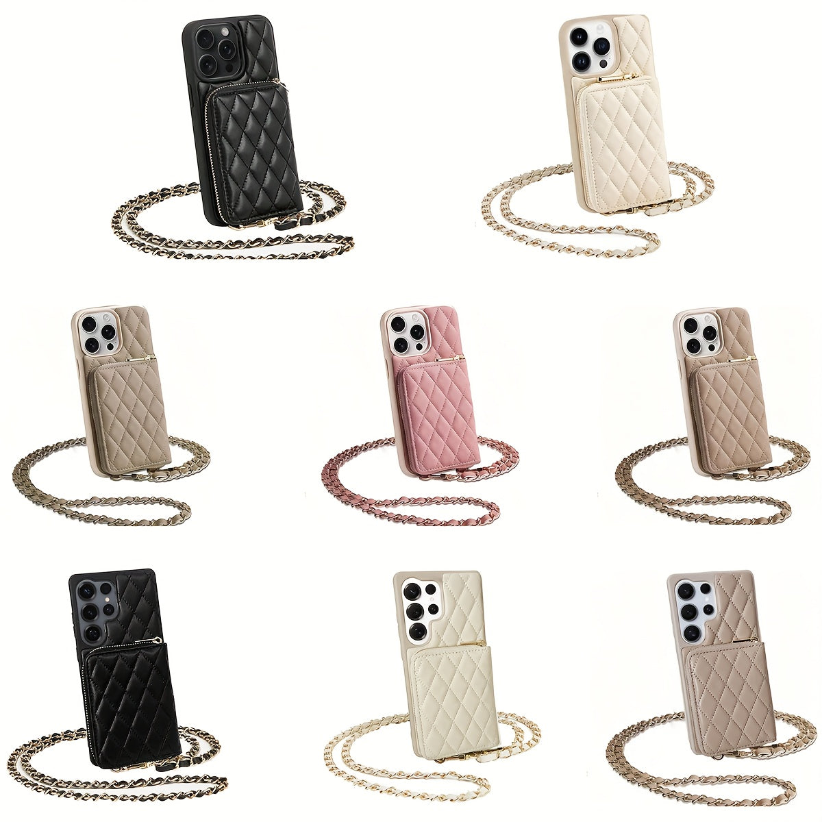 Etui de protection pour téléphone avec fermeture éclair en similicuir microfibre, IPHONE,SAMSUNG