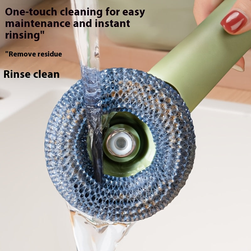 Brosse à vaisselle ergonomique dotée d'un distributeur de savon intégré pour un nettoyage sans effort
