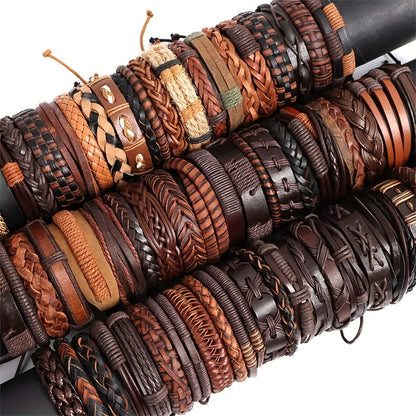 Bracelets Punk rétro en cuir PU pour hommes