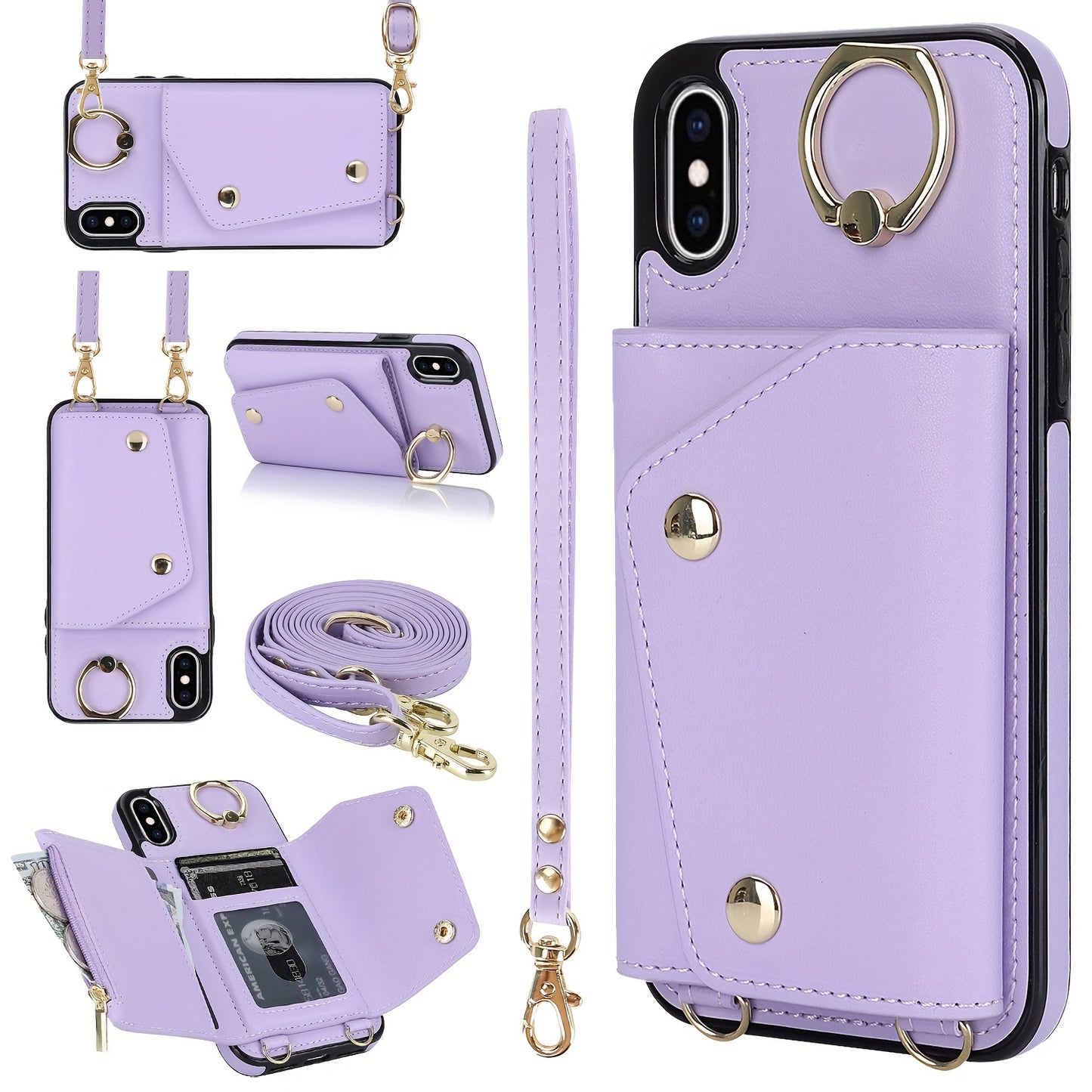Etui portefeuille bandoulière pour femme est compatible avec les iPhone