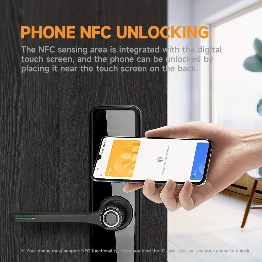 Serrure de porte électronique intelligente à empreinte digitale pour la maison, entrée sans clé avec application et clavier, serrure de porte d'entrée