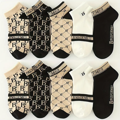 Lot de 10 paires des chaussettes imprimé tendance 2 UNIQUE 36-40