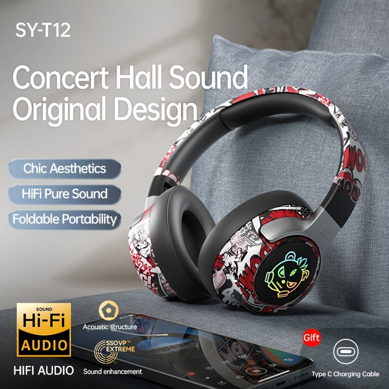 Casque audio circum-aural style graffiti