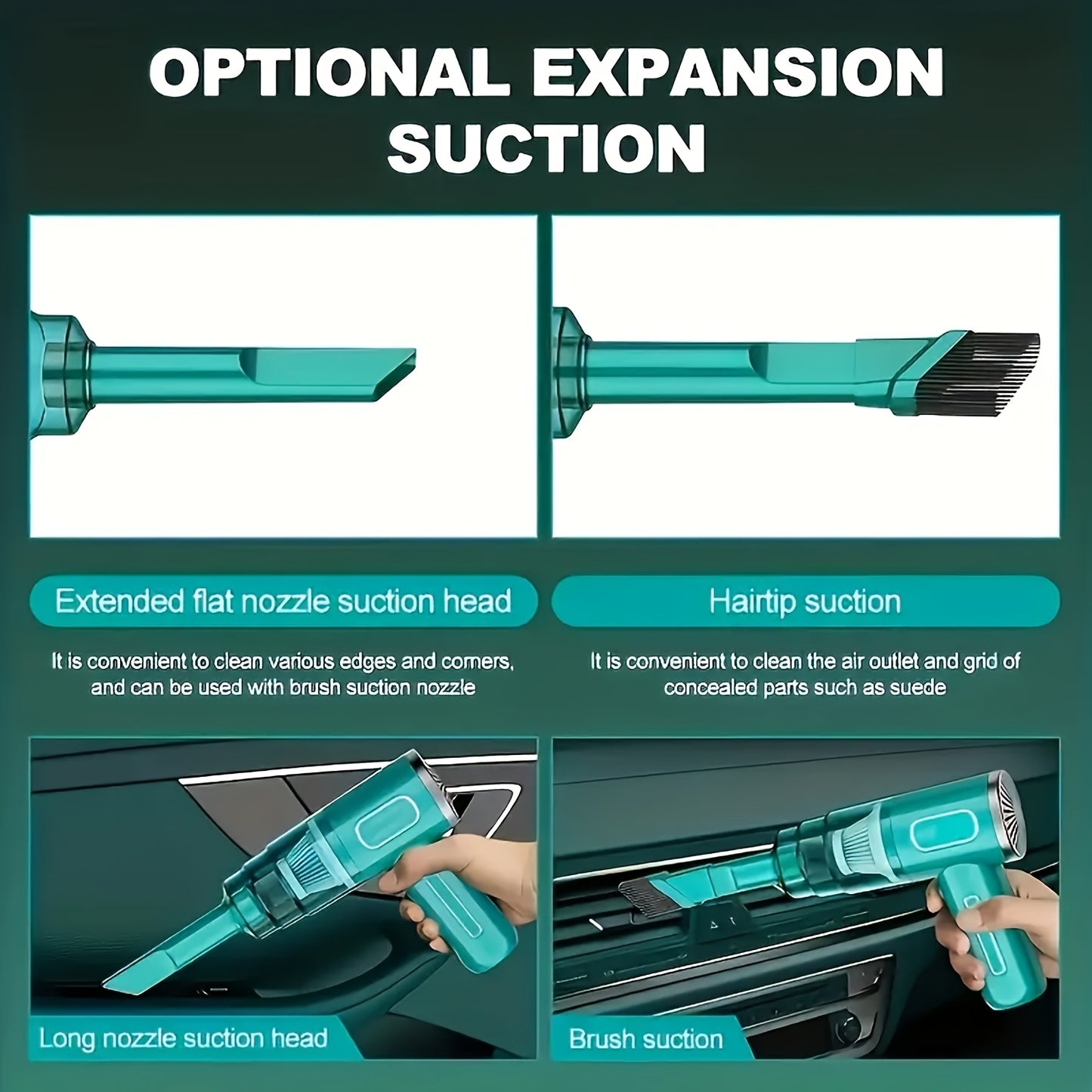 Version améliorée, aspirateur portable sans fil à aspiration cyclonique