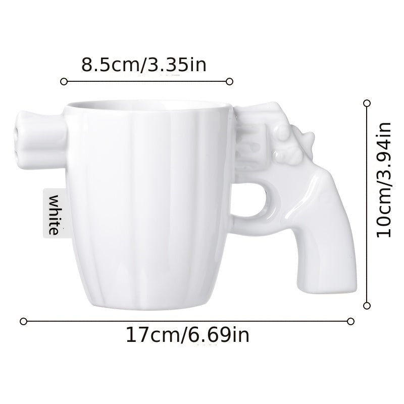 Mug en céramique à motif revolver (1 pièce)