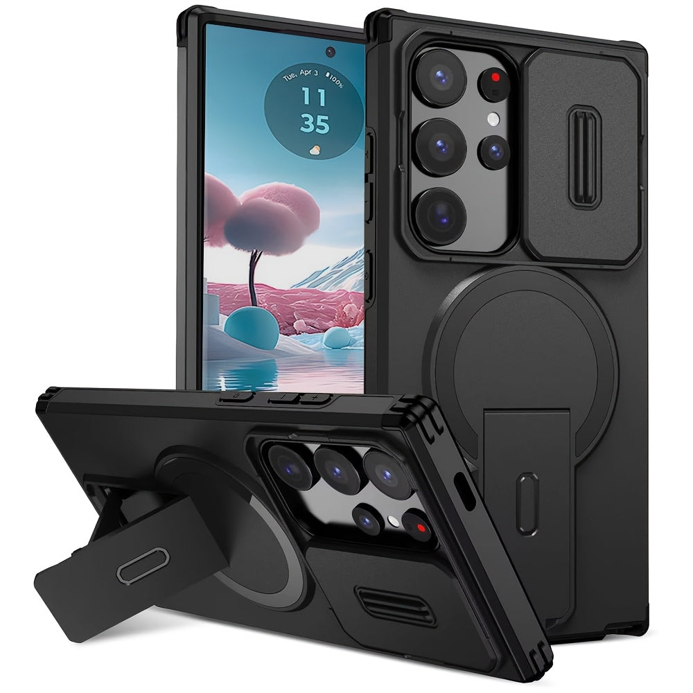 Coque rigide de protection antichoc renforcée avec support pour Galaxy S25 Ultra, S25 Fe, S24 Ultra, S23 Ultra, A17, A16, A56