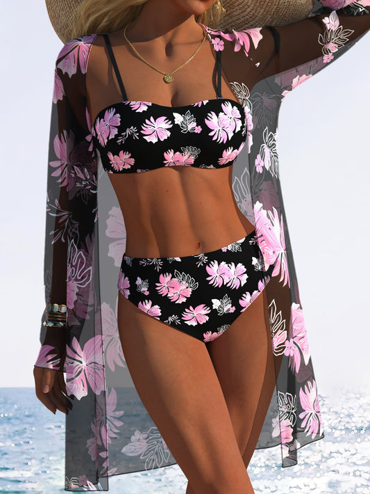 Maillot de bain bikini 3 pièces pour femme
