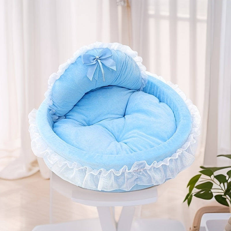 Lit douillet toutes saisons pour chats et chiens - Nid-canapé lavable en peluche