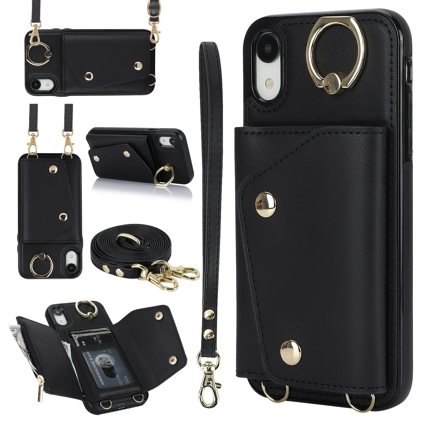 Etui portefeuille bandoulière pour femme est compatible avec les iPhone