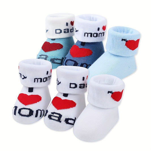 6 paires de chaussettes tricotées mignonnes pour nouveau-né, imprimées - Topdecheztop.fr
