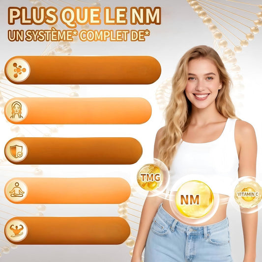 Complement Alimentaire NMN Liposome 15-en-1 1000mg Collagene NAD+ CoQ10 Resveratrol 120 Jours