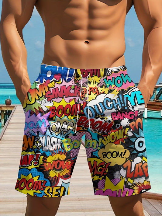 Short de bain homme imprimé tropical