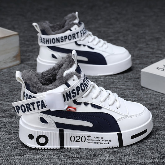 Baskets montantes pour homme en similicuir - Chaussures de sport