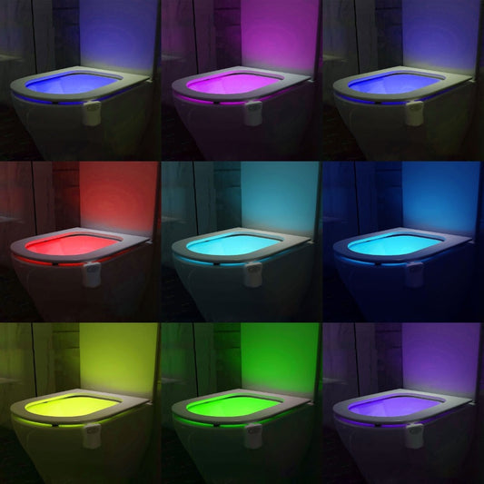 Lampe de toilette à détecteur de mouvement à LED 16 couleurs - Topdecheztop.fr