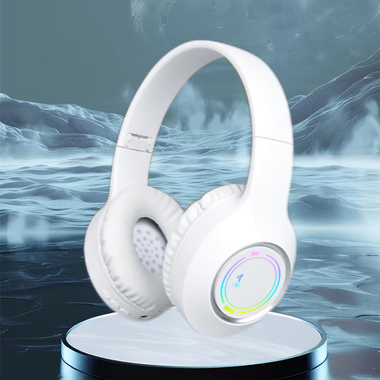 Casque sans fil supra-auriculaire pliable avec microphone