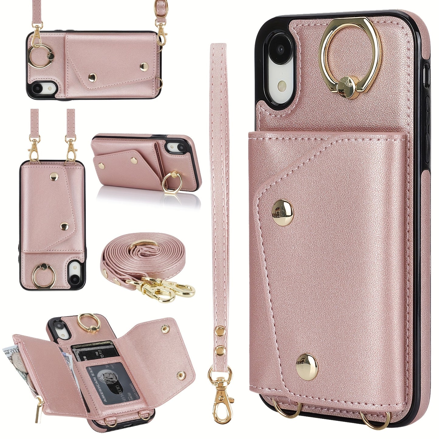Etui portefeuille bandoulière pour femme est compatible avec les iPhone