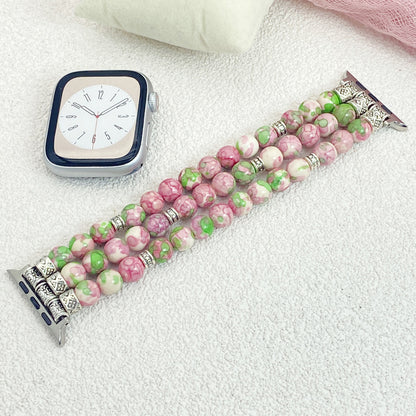 Bracelet de montre avec chaîne de perles