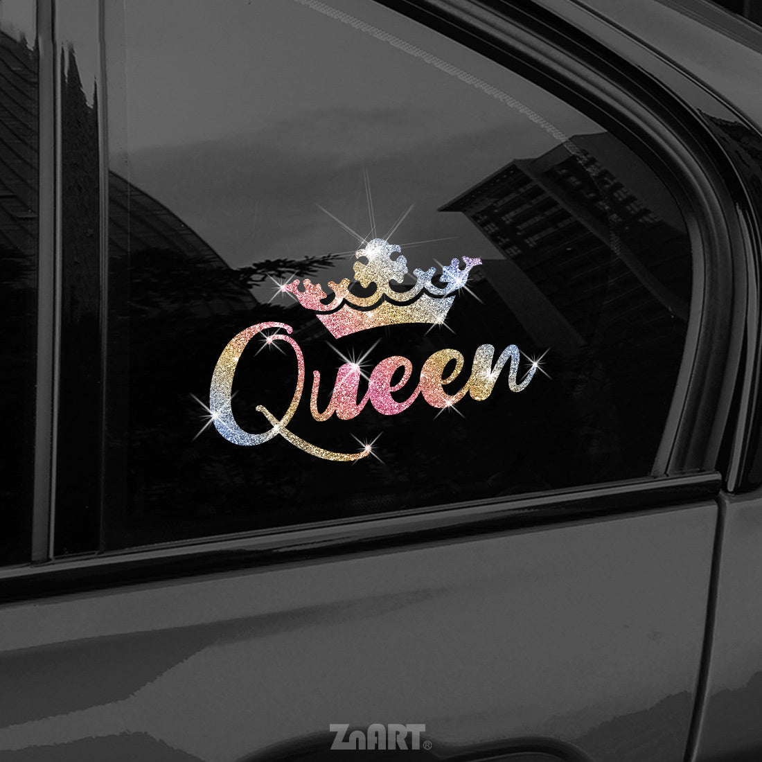 Un autocollant en vinyle scintillant