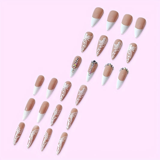 Faux ongles extra longs en forme d'amande - Topdecheztop.fr