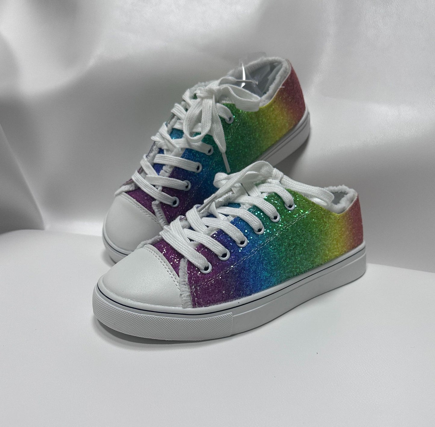 Chaussures de skateboard plates décontractées à paillettes dégradées 3D