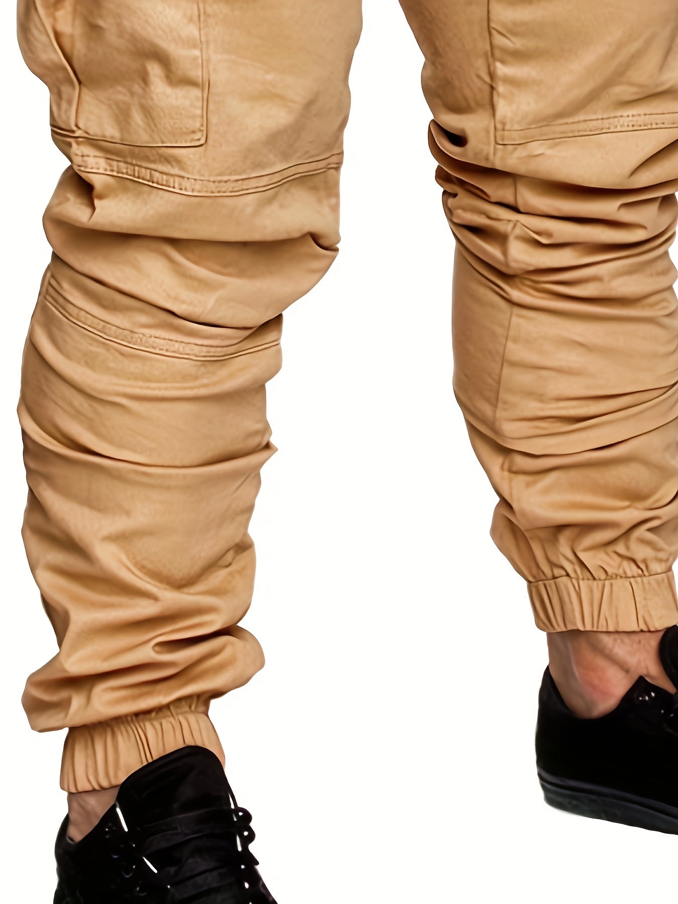 Pantalon cargo robuste pour homme avec design multi-poches, taille réglable
