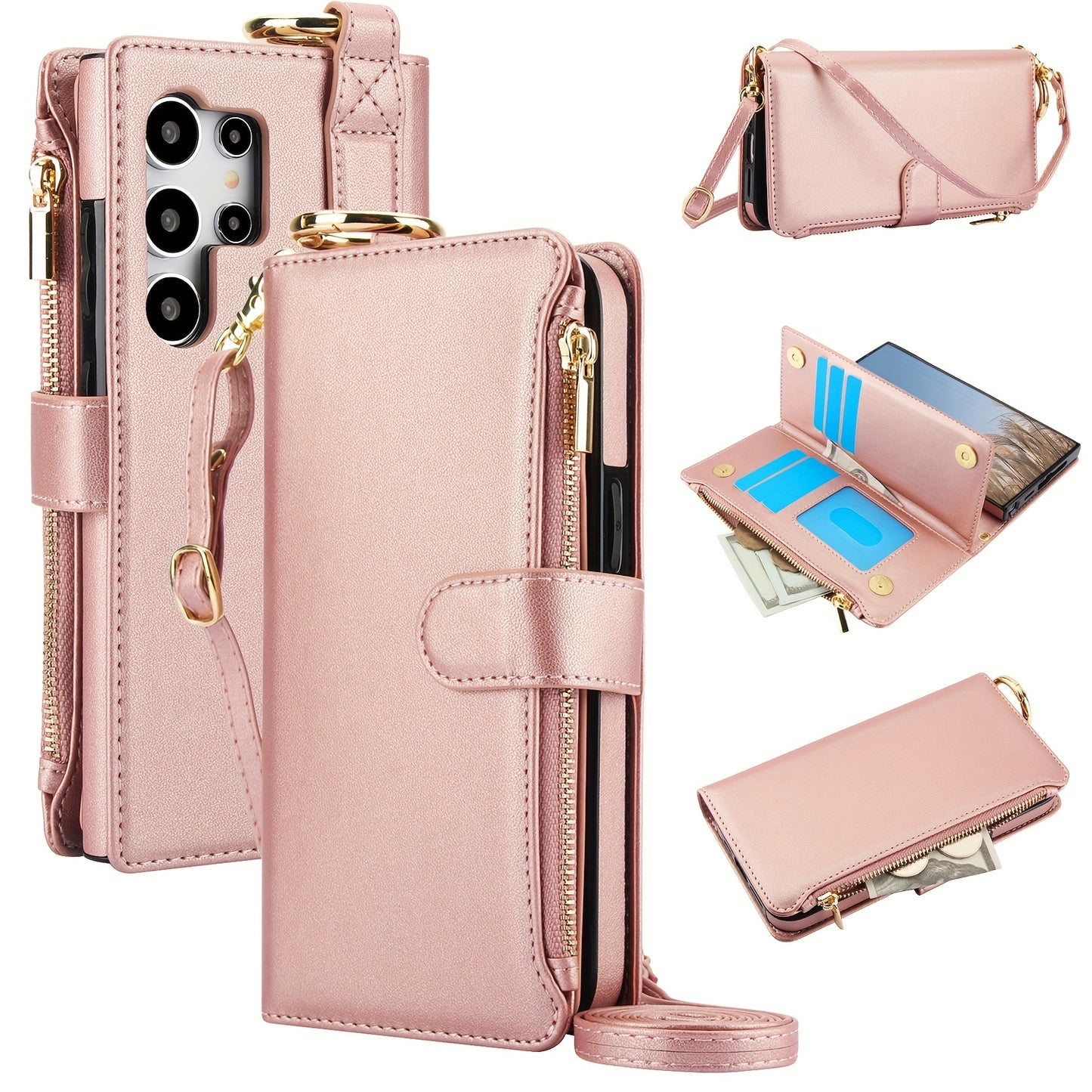 Étui portefeuille bandoulière pour Samsung Galaxy