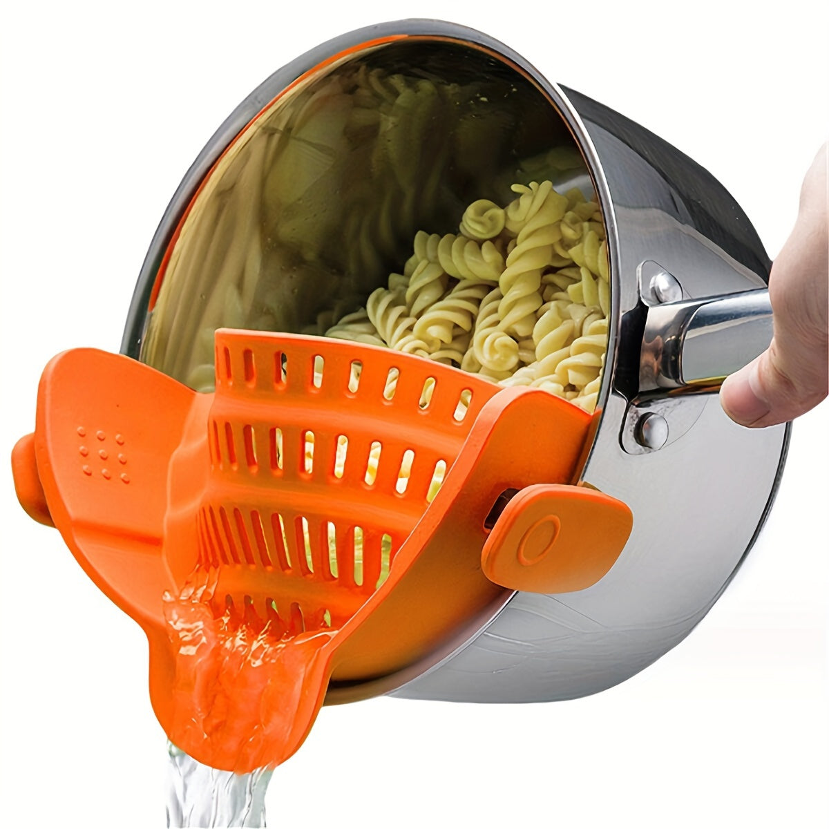 1pc, Strainer, Silicone Pot Strainer, Adjustable Silicone Clip On Strainer For Pots Pans And Bowls, Kitchen Pot Strainer, Hand Held Pot Drainer, Fruit Washing Filter For Noodles Pasta Veggies, Food Strainers, Colander With Cl - Topdecheztop.fr