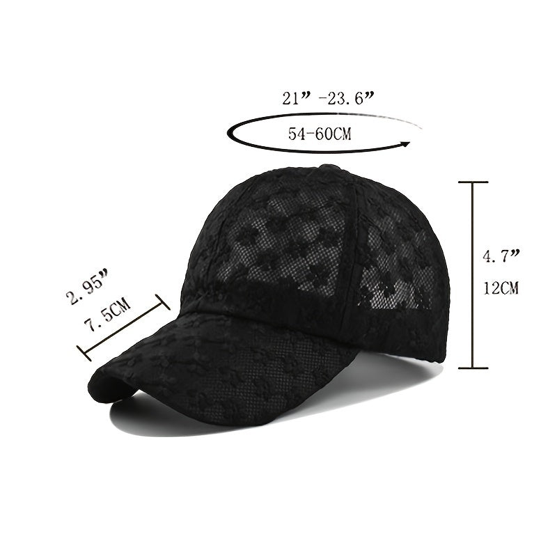 Women's Breathable Lace Baseball Cap - Sun Protection and Adjustable Fit For Women & Men - Topdecheztop.fr