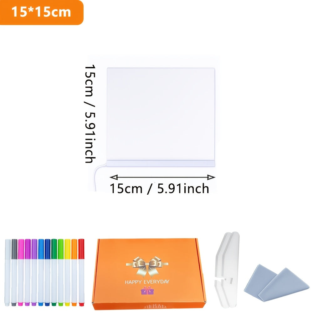 Tableau à dessin LED RGB | Alimentation USB, 7 modes et 7 couleurs réglables, résistant aux rayures, facile à nettoyer, plusieurs tailles disponibles