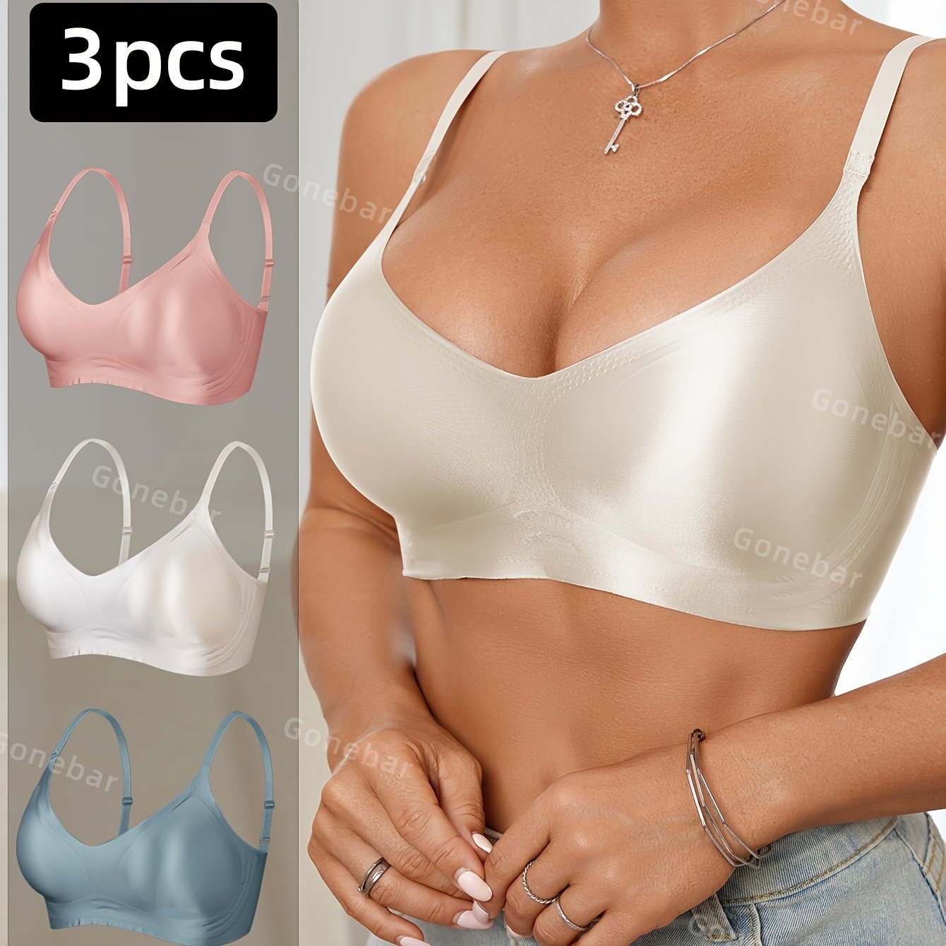 Soutien-gorge sans coutures pour femme (lot de 3)