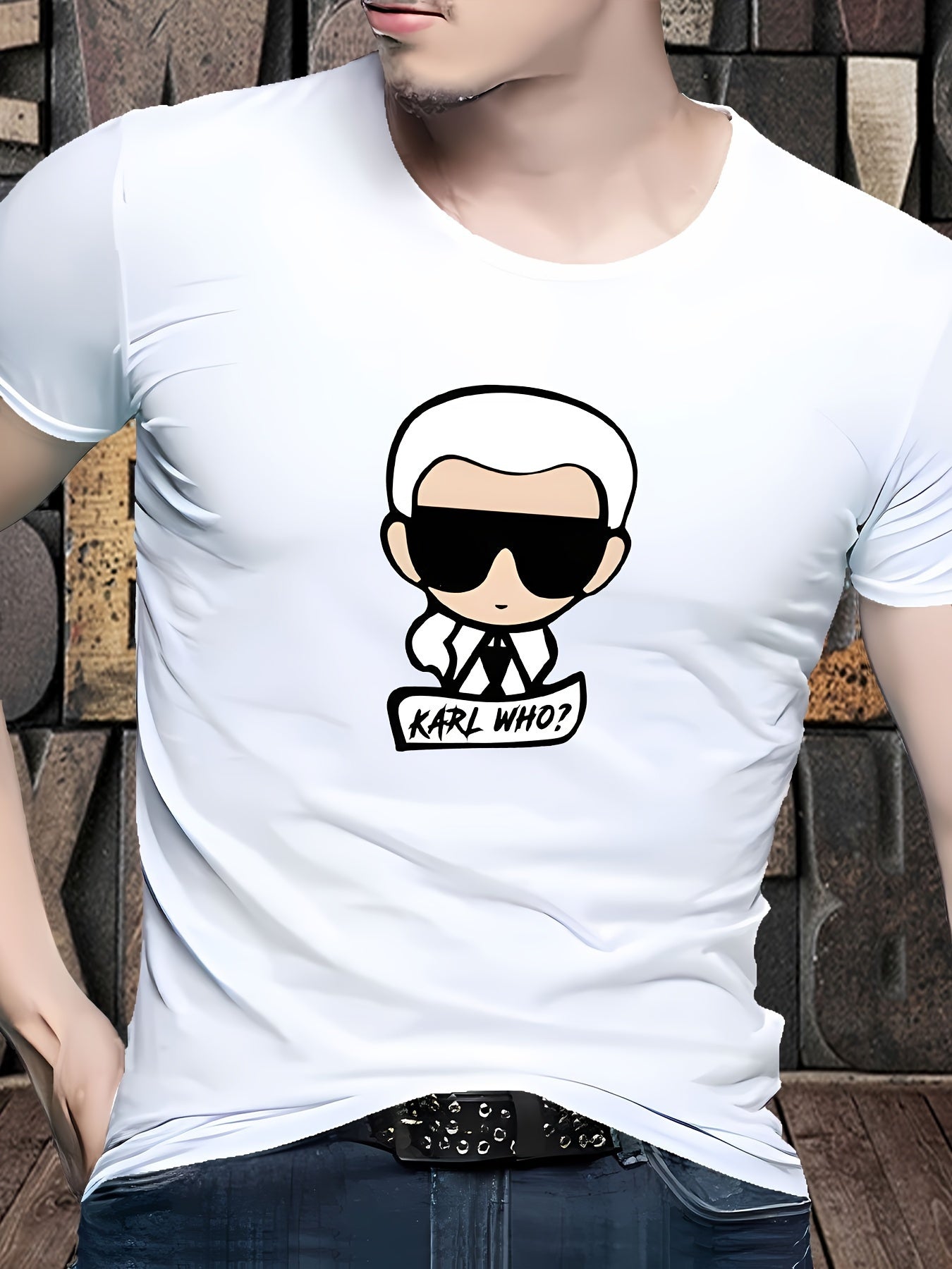 T-shirt imprimé graphique Cool Man pour homme