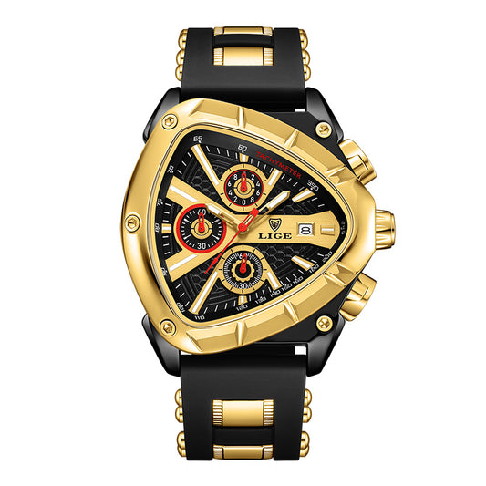 Montre Polygon pour homme, étanche et lumineuse, avec calendrier
