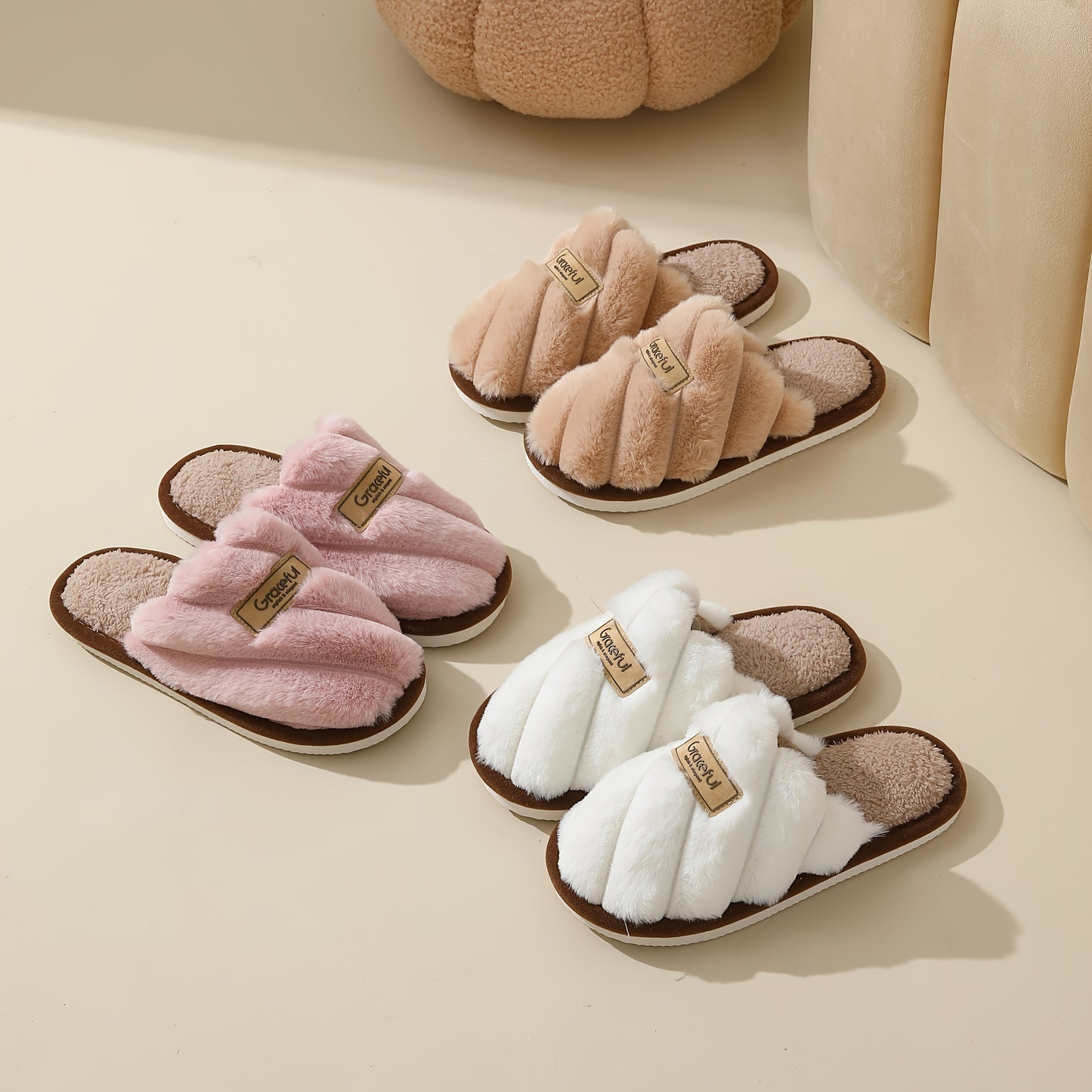 Pantoufles d'hiver confortables pour femmes