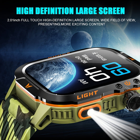 Montre connectée tactique QTLJJBY pour homme - Topdecheztop.fr