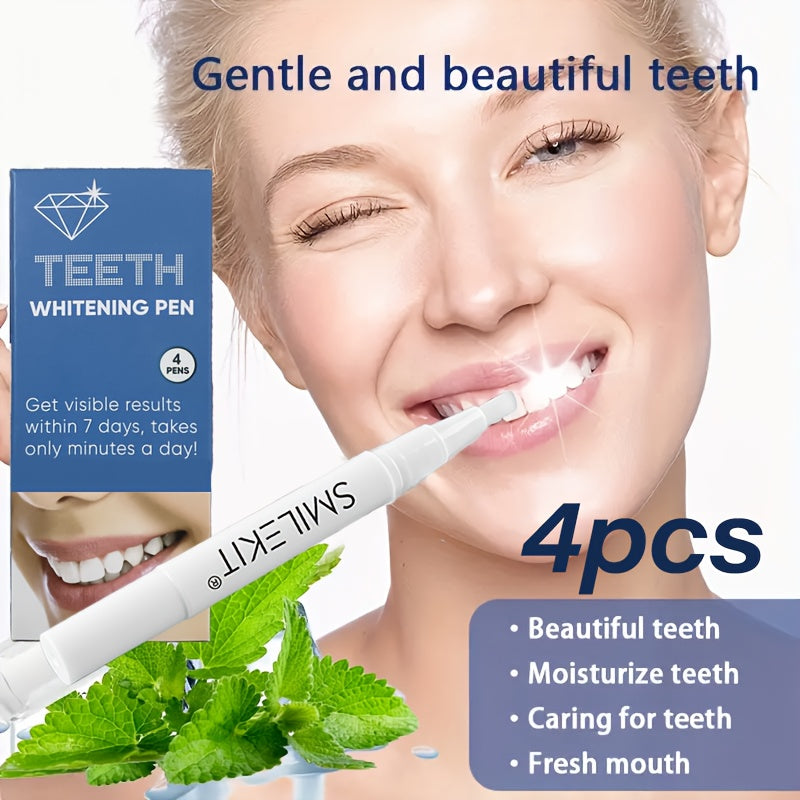 Stylo brosse à dents blanchissant (lot de 4 x 2 ml)&nbsp;: utilisation instantanée, sans brossage