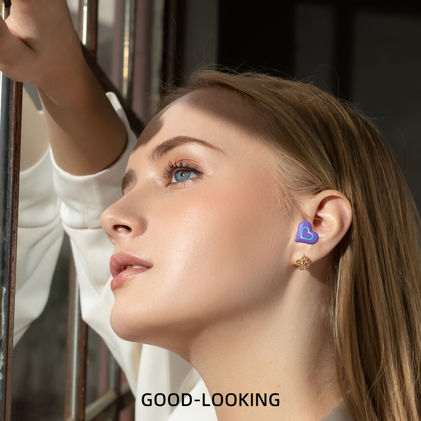 Ecouteurs sans fil TWS en forme de cœur