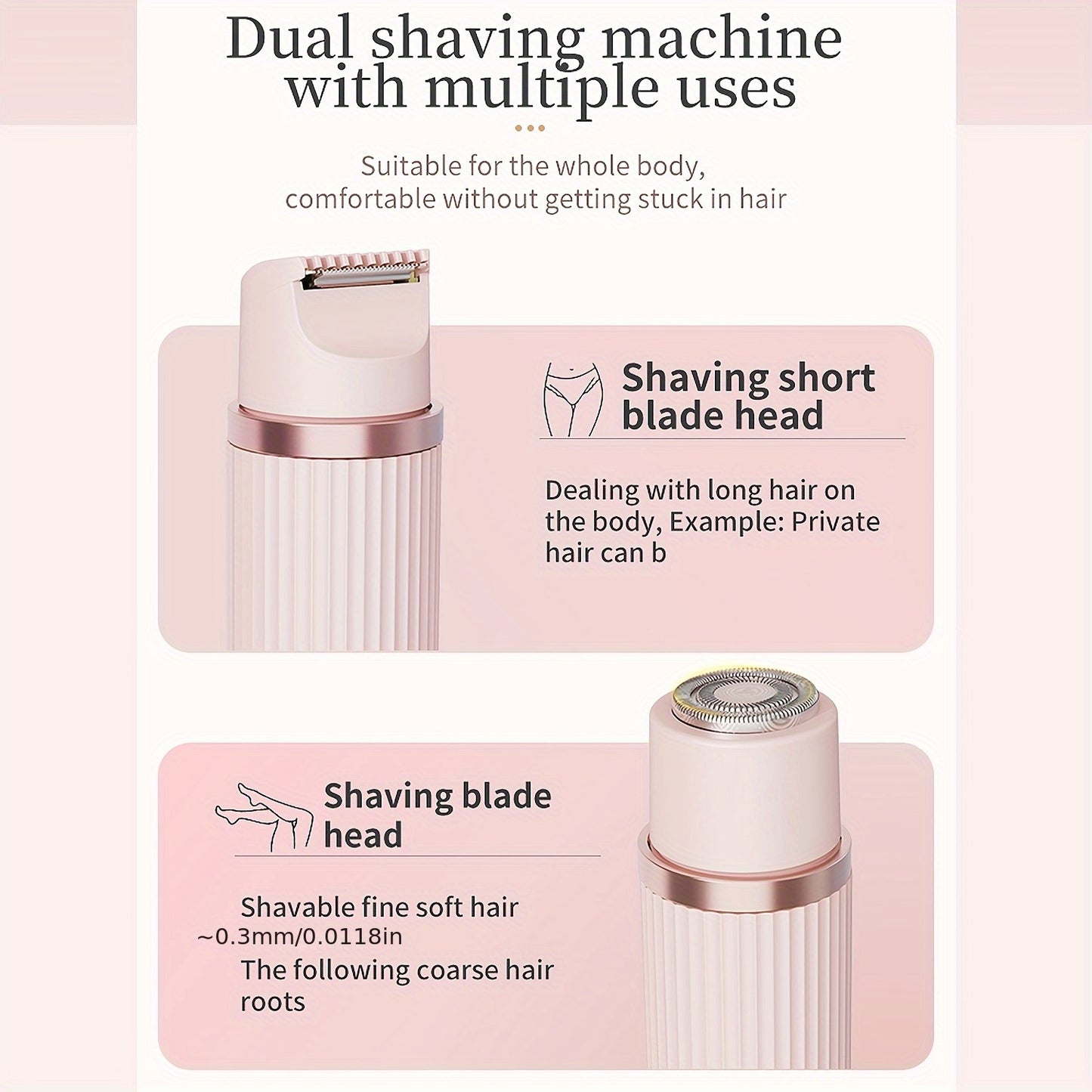 Épilateur électrique 2 en 1 pour usage domestique