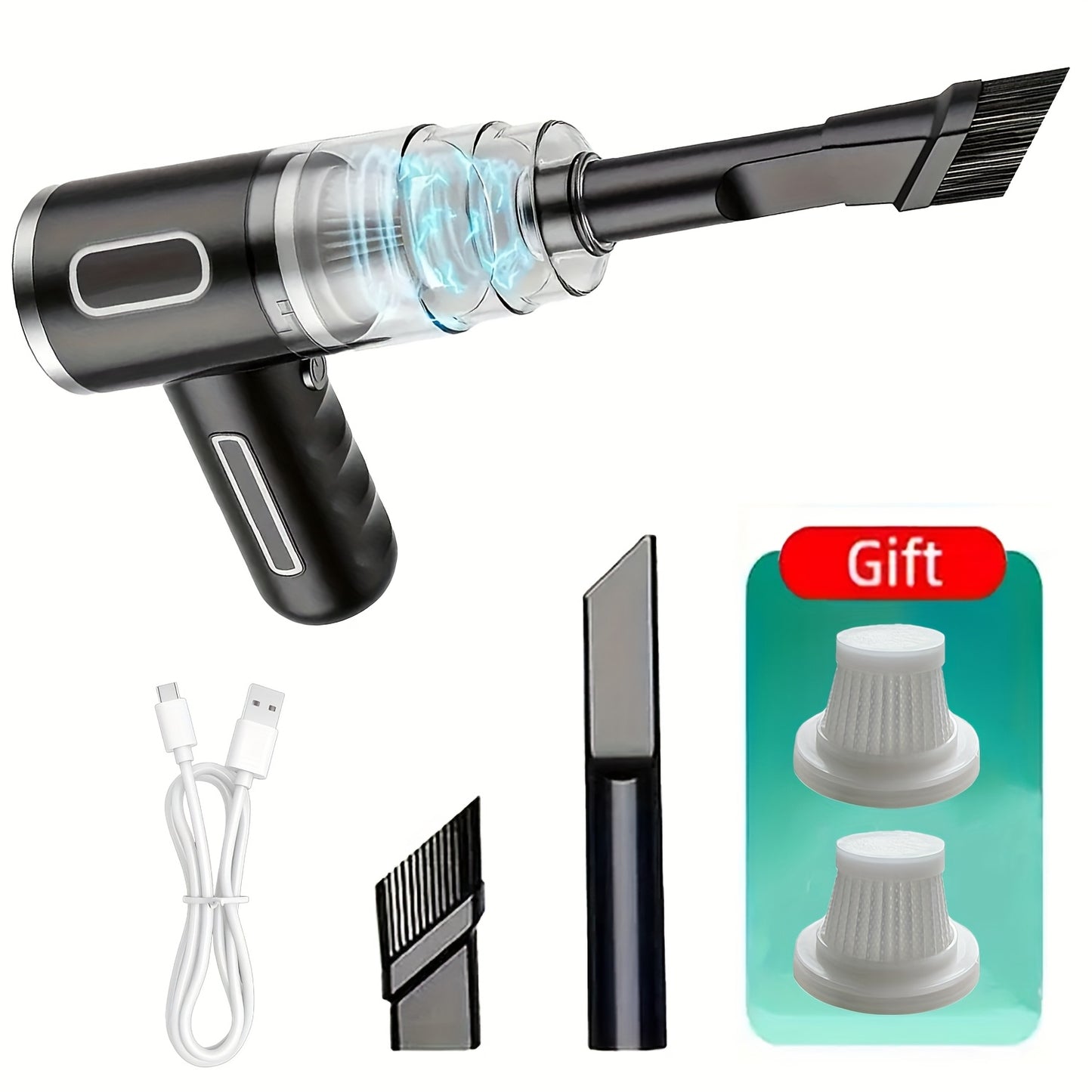 Version améliorée, aspirateur portable sans fil à aspiration cyclonique