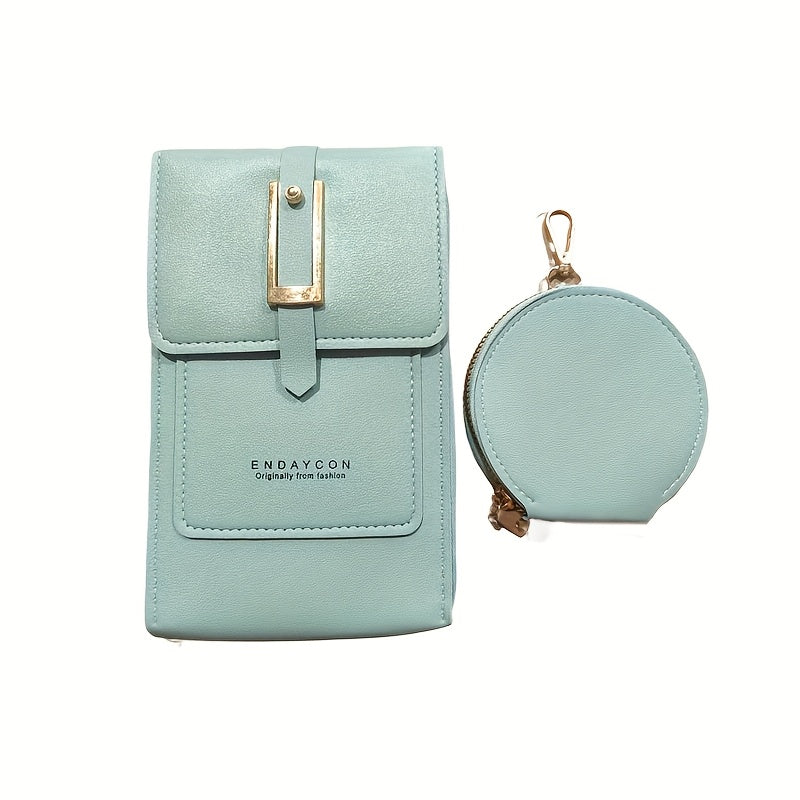 Petit sac carré multifonctionnel, portable avec plusieurs compartiments et emplacements pour cartes