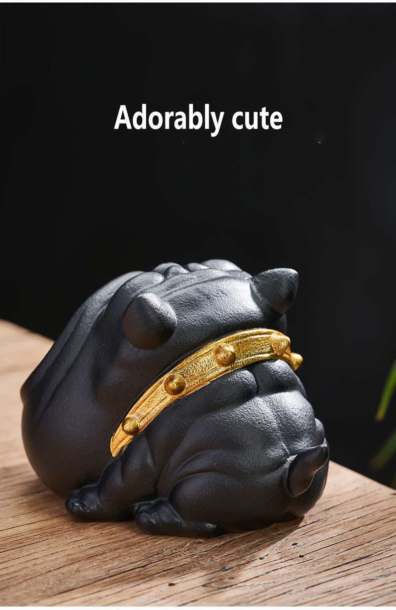 Cendrier en porcelaine en forme de chien