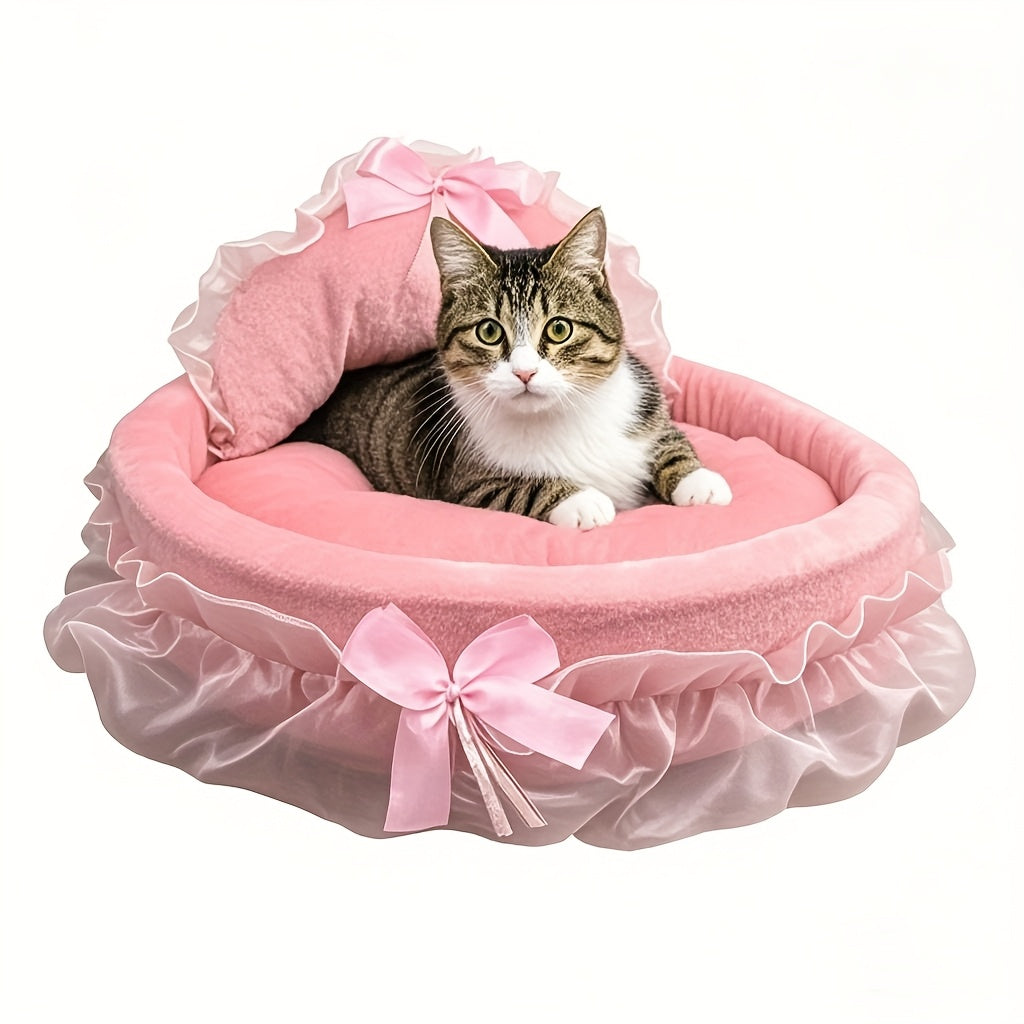 Lit douillet toutes saisons pour chats et chiens - Nid-canapé lavable en peluche