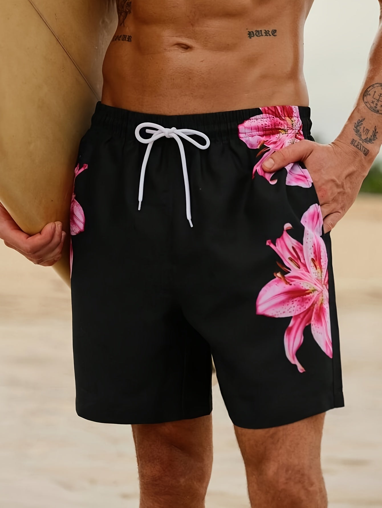 Short de plage pour homme imprimé en 3D