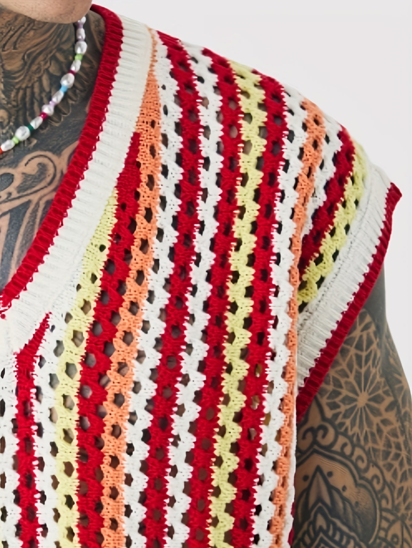 Gilet ajouré au crochet