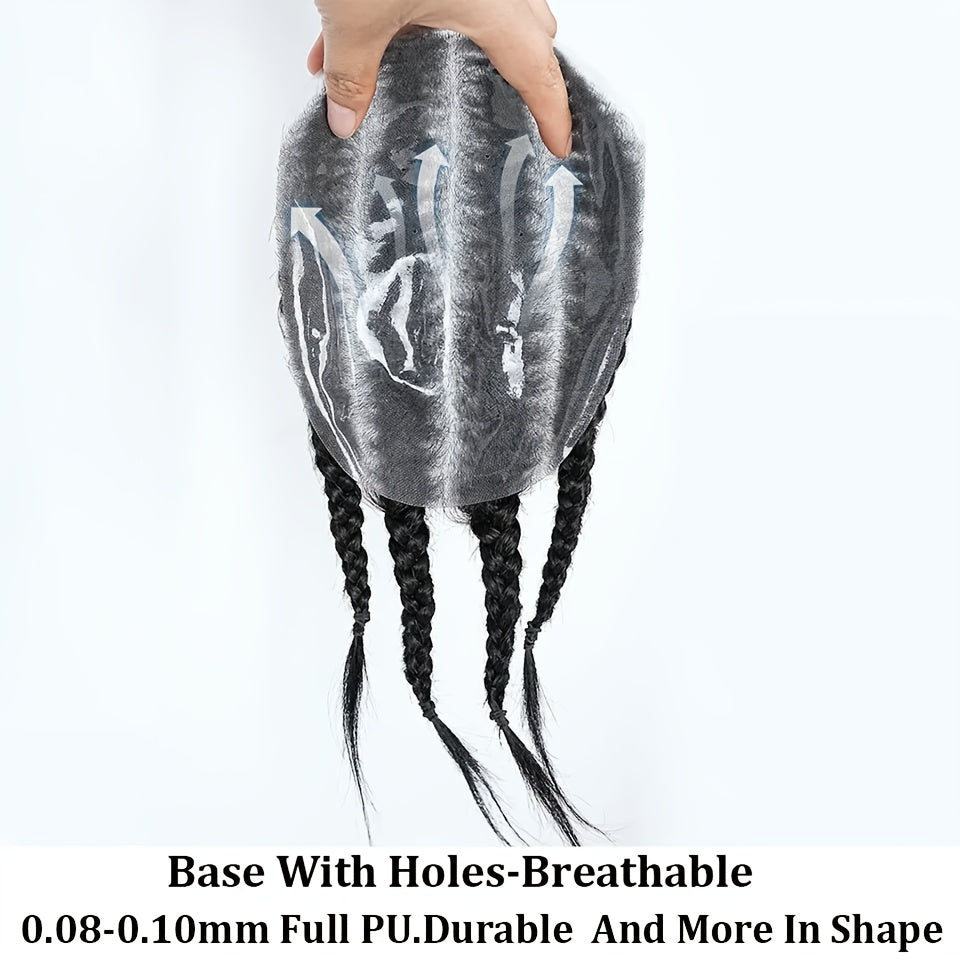 Postiche tressé en mailles africaines pour homme