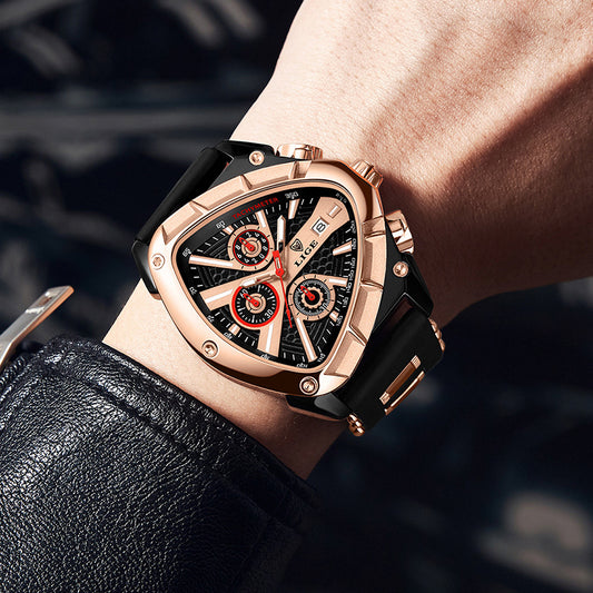 Montre Polygon pour homme, étanche et lumineuse, avec calendrier