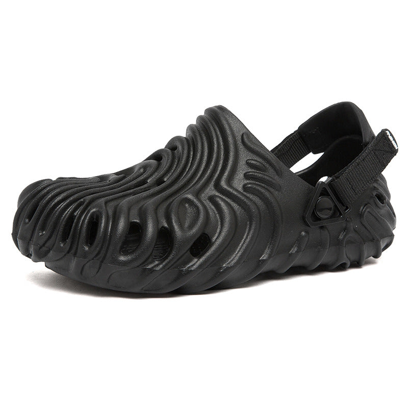 Pantoufles d'été décontractées pour hommes, style « shit feeling », à bout fermé