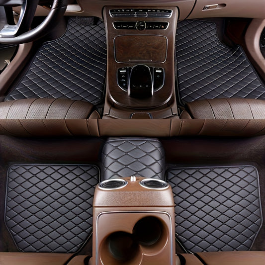 Lot de 5 tapis de sol de luxe pour voiture, universels